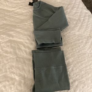 Mango ribbed seamless sport set